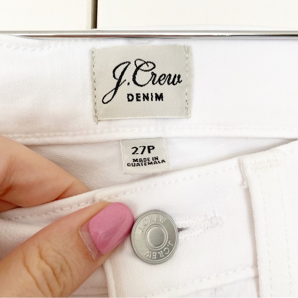 J. Crew Petite 9" High Waisted Mid-Rise Toothpick Skinny Jean in White Size 27 P - Picture 5 of 16